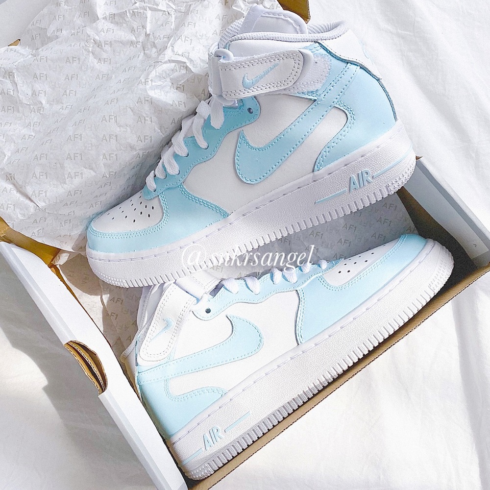 Nike custom air force 1 mid sneakers